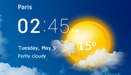 Transparent clock & weather 3.41.2.1 (Android 4.4+)